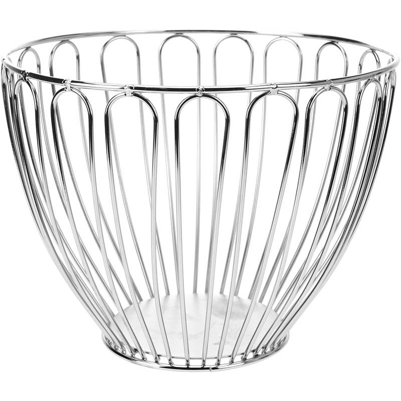 Excellent Houseware Luxe Fruitmand – Chroom, Ventilerend en Stijlvol