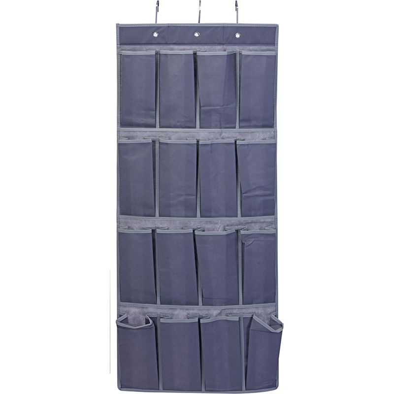 Storage Solutions Deurorganiser – 16 Vaks – Polyester – Compact & Handig – Donkergrijs/Grijsblauw