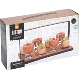 Excellent Houseware Amuse Set – Luxe Bamboe Serveerset Met Metalen Rekje & 8 Glaasjes | Stijlvol, Praktisch & Perfect Voor Feestjes