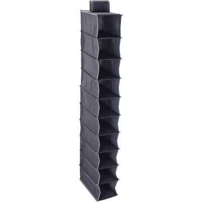 Storage Solutions Kledingkast Hangorganizer – 10 Compartimenten | Slim, Duurzaam & Ruimtebesparend Opbergsysteem voor Schoenen, Handdoeken & Meer