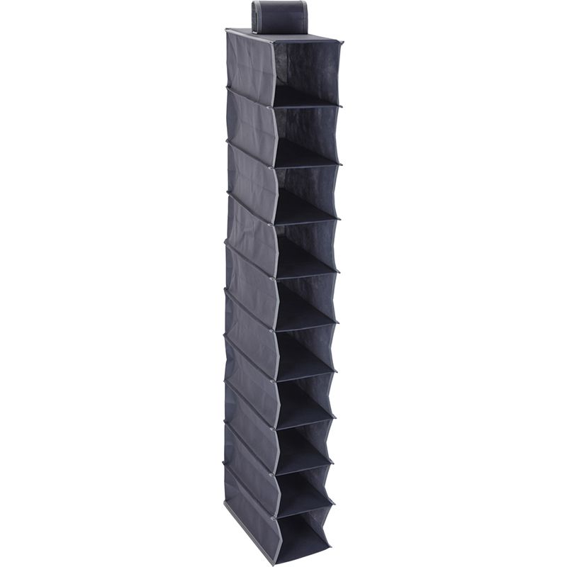 Storage Solutions Kledingkast Hangorganizer – 10 Compartimenten | Slim, Duurzaam & Ruimtebesparend Opbergsysteem voor Schoenen, Handdoeken & Meer