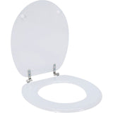 Bathroom Solutions Toilet Seat – White MDF | Robust, Elegant & Comfortable | 18 Inch | Mounting Hardware Included