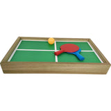 Veelzijdig 4-In-1 Tafelspel – Gifts@Home – Houten Tafelvoetbal, Basketbal, Ping Pong & Bowlen voor 2 Spelers