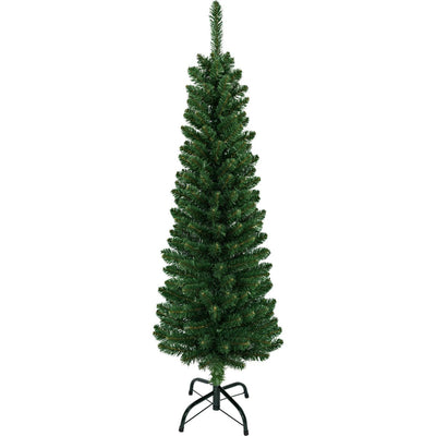 Smalle Kunstkerstboom 120 cm – 196 Takjes – Potloodmodel – Inclusief Metalen Standaard