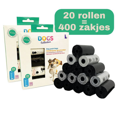 Dogs Collection Hondenpoepzakjes 400 Stuks – Biologisch Afbreekbaar, Sterk & Duurzaam