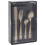 Excellent Houseware Cutlery Set 16-Piece – Luxury Stainless Steel in Matt Gold – Elegant & Stylish Tableware