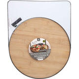 Bamboo Serving Platter Ø35 cm – Luxury Tray with Metal Handle – Durable, Stylish & Perfect for Serving and Presentation Purposes