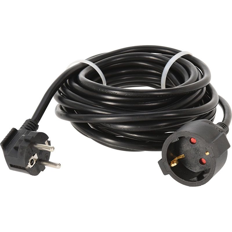 Fxcontrol Verlengsnoer 5m – Zwart | Veilig met Randaarde & Kinderbescherming | 3680W