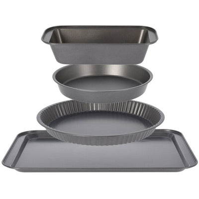 La Cucina Premium Bakvormen Set – 4-Delig – Anti-aanbak, Ovenbestendig en Veelzijdig voor Taarten & Brood