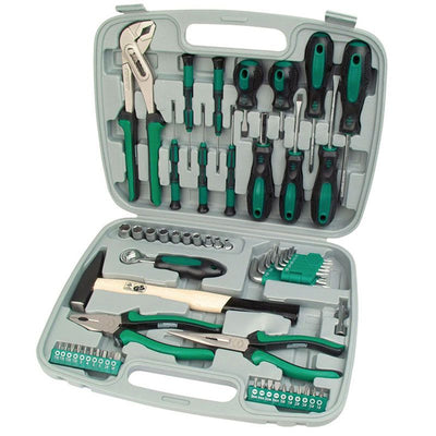 Brüder Mannesmann Tool Set – 57-Piece – Green Line Professional Quality – Complete & Cased