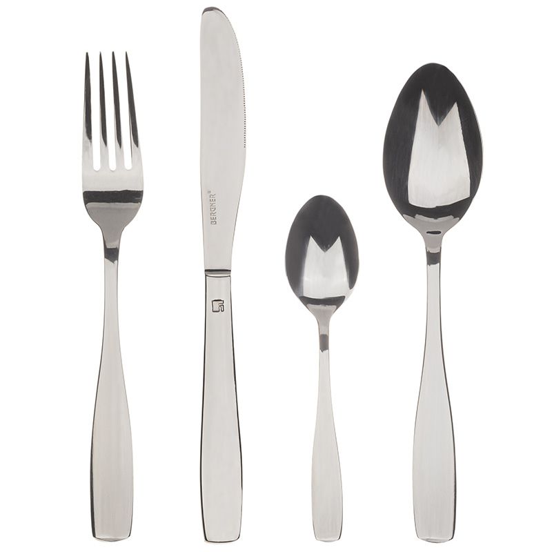 Bergner Limoges 24-Piece Cutlery Set – Luxurious High-Gloss Stainless Steel – Chic & Durable – Dishwasher Safe