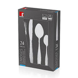 Bergner Limoges 24-Piece Cutlery Set – Luxurious High-Gloss Stainless Steel – Chic & Durable – Dishwasher Safe