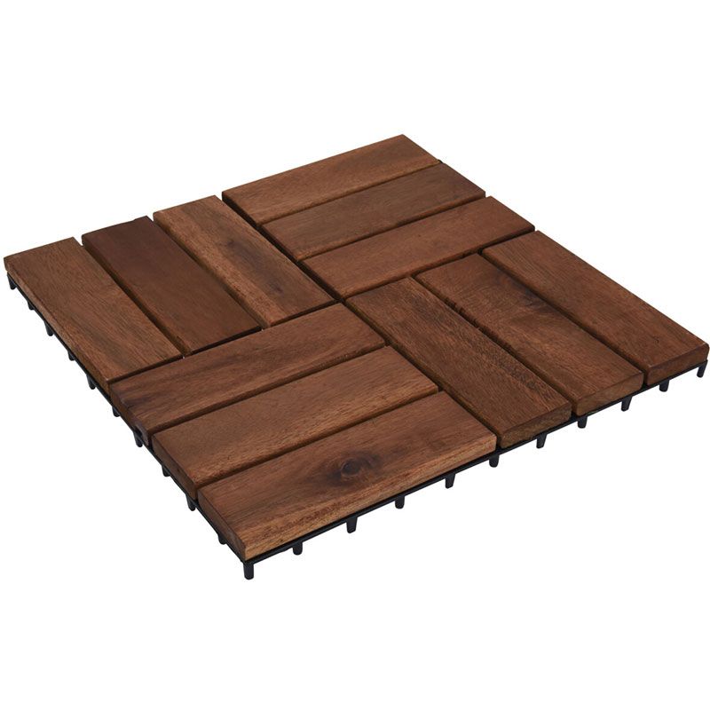 Progarden Acacia Decking Tiles – Durable Wood | 30x30 cm | Set of 9 | Warm & Stylish