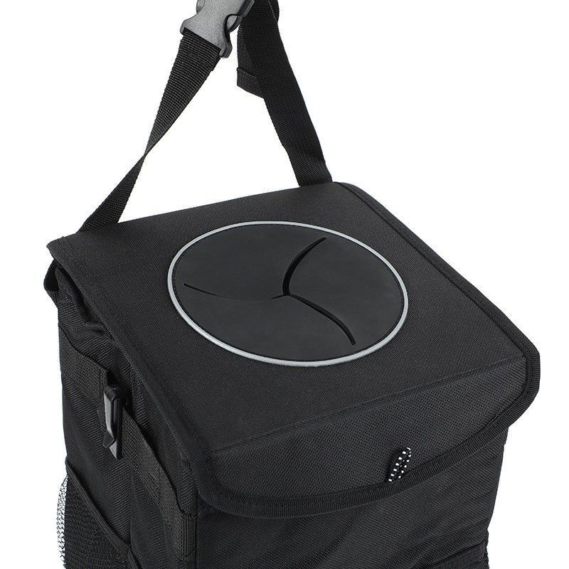 Ceruzo Premium Car Trash Can – 6L Waterproof & Foldable – Odor-Free Organizer with Extra Storage Compartments – Lightweight, Durable & Practical – Black