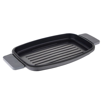 Bergner Infinity Chefs XL Grill Plate – 42 x 22 cm | Cast Aluminum, Soft-Touch Handles & Oven Safe | Premium Cooking Experience