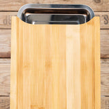 Cuisine Performance Bamboo Cutting Board with Stainless Steel Tray – Practical Kitchen Helper