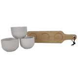 Cuisine Performance Tapasplank – 4-Delig | Premium Bamboe Serveerset, Modern Design | Perfect Voor Borrels, Diners & Hapjes