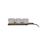 Cuisine Performance Tapasplank – 4-Delig | Premium Bamboe Serveerset, Modern Design | Perfect Voor Borrels, Diners & Hapjes