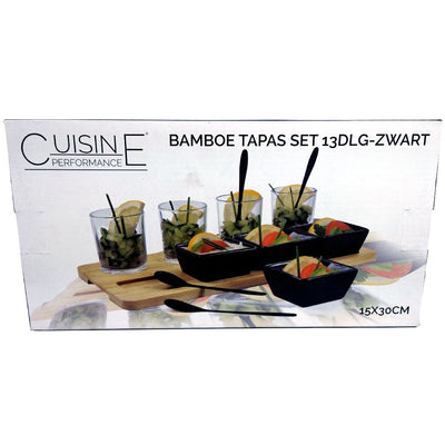 Tapas Serving Board - Bamboo - 30x15 cm - 13-Piece