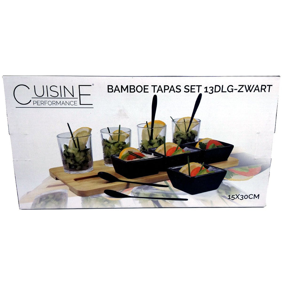Tapas Serving Board - Bamboo - 30x15 cm - 13-Piece