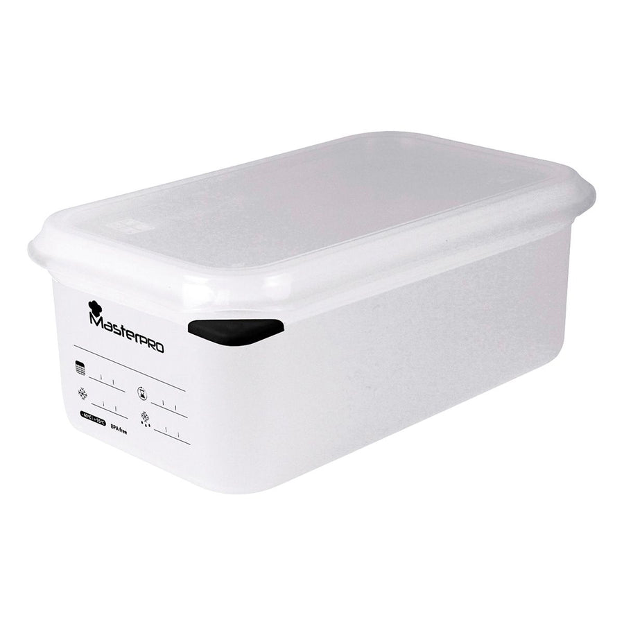 Bergner Masterpro Vershoudbak 2.8L – Transparant, BPA-Vrij – Magnetron-, Vaatwasser- & Vriezerbestendig – Duurzaam & Gemakkelijk Te Openen