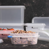 Bergner Masterpro Vershoudbak 4L – Transparant, BPA-Vrij – Magnetron-, Vaatwasser- & Vriezerbestendig – Duurzaam & Gemakkelijk Te Openen