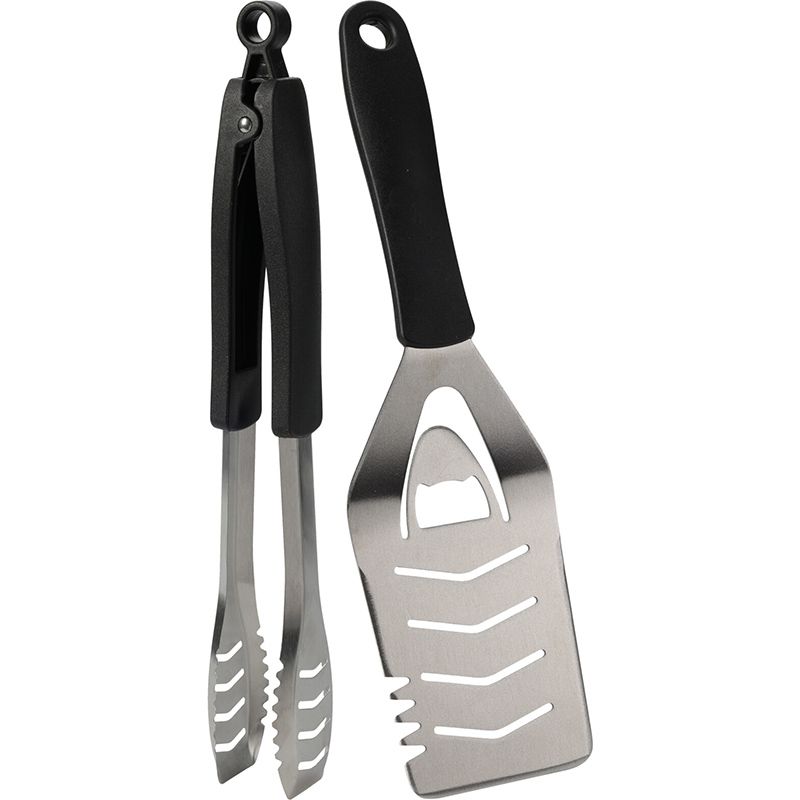Bbq Barbecue Gereedschap – 2-Delig | RVS Tang & Spatel Met Flesopener | Duurzaam, Functioneel & Perfect Voor Grillen