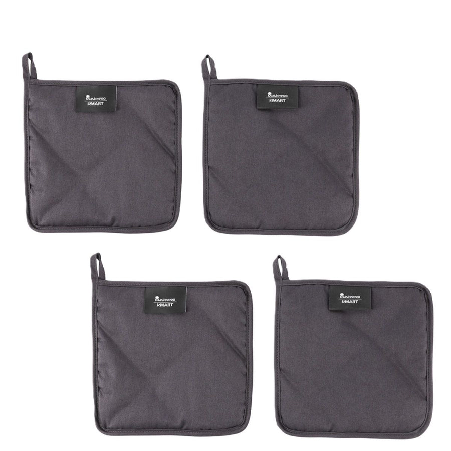 Masterpro Smart Pot Holders - 4 Pieces - Heat Resistant - Pot Mats - 100% Cotton