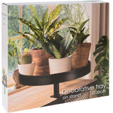Premium Tray Table with Clamp – Ø36 cm Black Metal – Compact, Durable & Stylish For Tables 1-6.5 cm – Perfect For Drinks, Snacks & Decoration