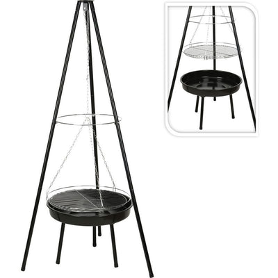 Hanging Fire Bowl with Grill Grate – Tripod – Ø52 cm | Powerful, Multifunctional & Outdoor-Proof
