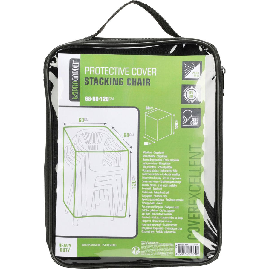 ProGarden Stacking Chair Cover - Heavy Duty - Waterproof & UV-Resistant - 68x68x120 cm - Durable, Protective & Includes Storage Bag