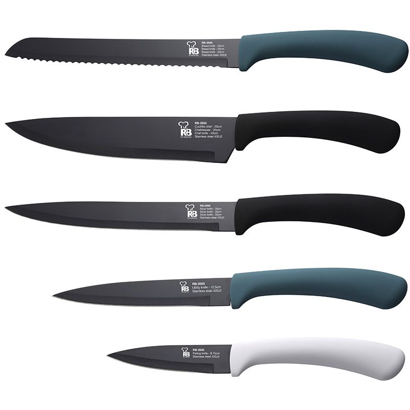 Renberg 5-Delige Messenset Color Slice – Premium, Scherp & Ergonomisch Design