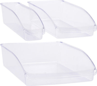 Excellent Houseware Refrigerator Storage Bins – Set of 3 | Transparent, Stackable & Space-Saving | Small, Medium & Large