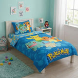 Pokémon Starters Dekbedovertrek - Eenpersoons - 140 x 200 cm