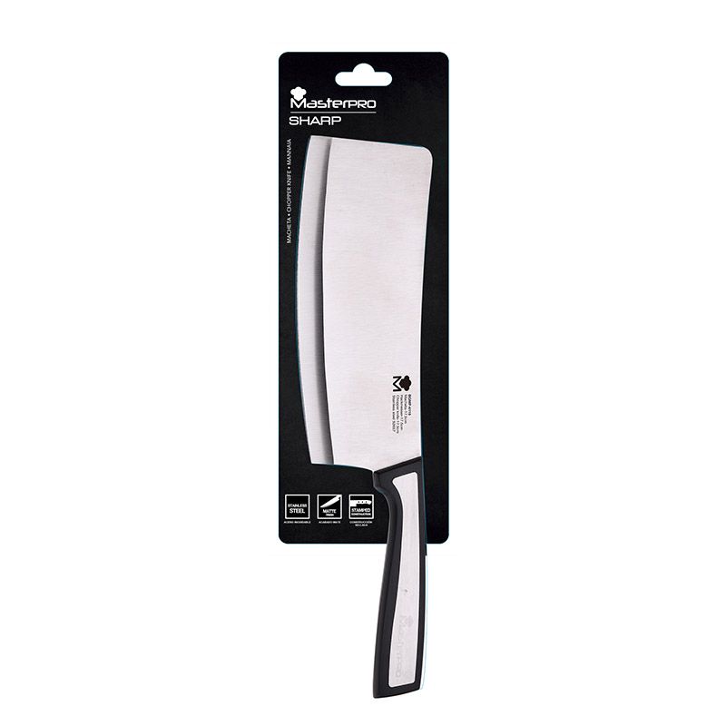 Bergner Masterpro Chopping Knife – 17.5 cm – Stainless Steel – Chopper & Cleaver – Precision Slicing & Mincing