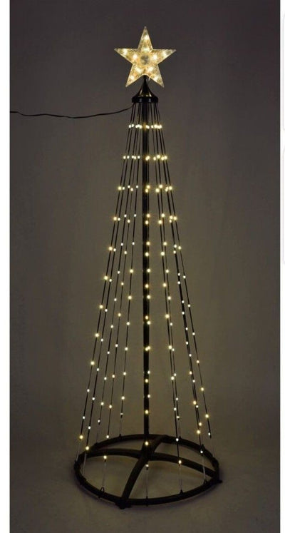 Kerstboom Vlaggenmast 210 cm – 370 LED Warm Wit | Buiten, Met Afstandsbediening