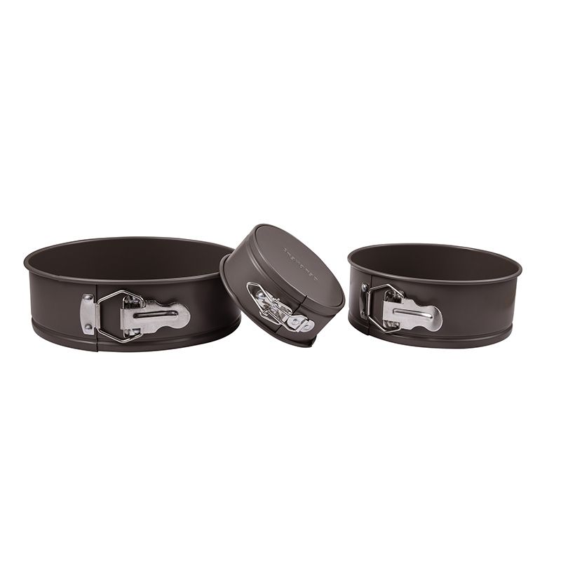 Bergner Springform Pans Lovers – 3-Piece – Non-Stick, Scratch-Resistant & Durable – Chocolate/Taupe