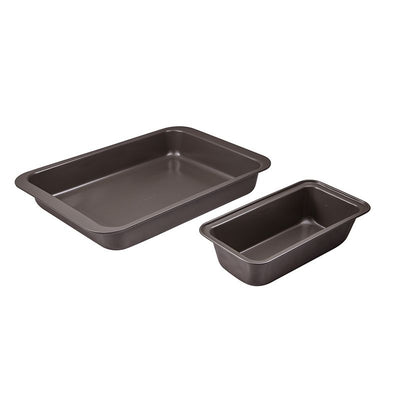 Bergner Bakvorm & Braadslede Lovers – 2-Delig – Non-Stick, Krasvast & Duurzaam – Chocolade/Taupe