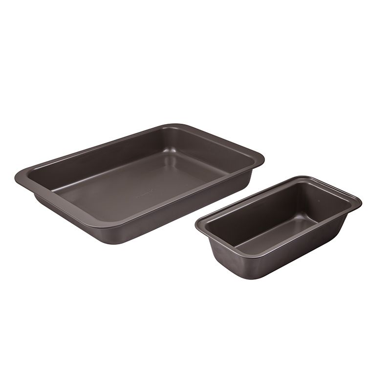 Bergner Bakvorm & Braadslede Lovers – 2-Delig – Non-Stick, Krasvast & Duurzaam – Chocolade/Taupe
