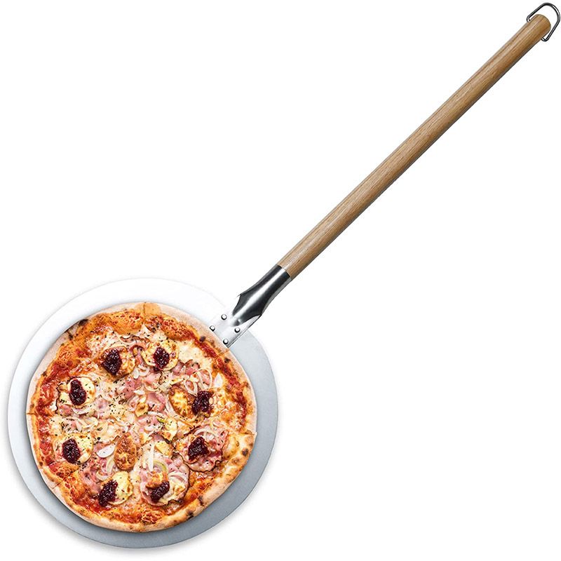 Bergner Masterpro Pizza Peel XL – Ø30 x 87 cm – Stainless Steel, Removable Handle & Safe For Oven & BBQ