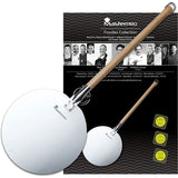 Bergner Masterpro Pizza Peel XL – Ø30 x 87 cm – Stainless Steel, Removable Handle & Safe For Oven & BBQ
