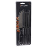 Vaggan Steak Knives Set – 4 Professional BBQ Knives – Stainless Steel, Sharp & Durable