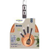 San Ignacio Broto Koekenpannenset – 3-delige Inductiegeschikte Pannen Ø18/22/26 cm – Duurzaam Gerecycled Aluminium met Anti-aanbaklaag & Gratis Nylon Spatel