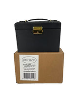 Ceruzo Luxury Jewelry Box with Mirror – Black PU Leather Jewelry Case, 3 Layers & 12 Compartments – Perfect for Rings, Necklaces & Bracelets