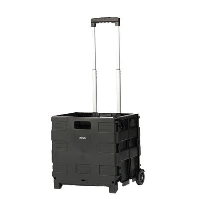 Ceruzo Trolley Met Vouwkrat – 30 Liter – Zwart | Opvouwbaar & Belastbaar tot 18 kg