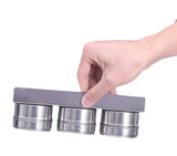 Ceruzo Magnetisch Kruidenrek – 9 RVS Kruidenpotjes | Trendy & Ruimtebesparend