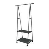 Kledingrek met Leggers – Metaal – Verrijdbaar – Zwart – 85×42×160 cm