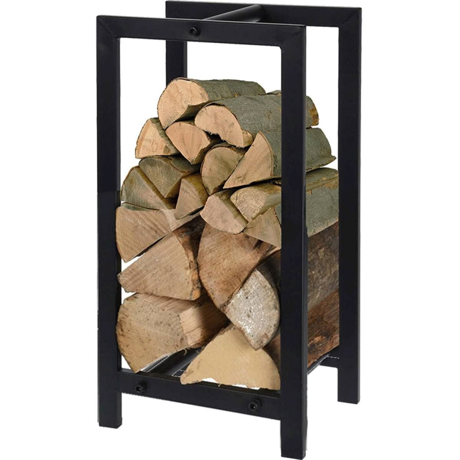 Ceruzo Haardhoutrek – 30 x 23 x 60 cm – Mat Zwart | Stijlvolle Opslag Voor Brandhout