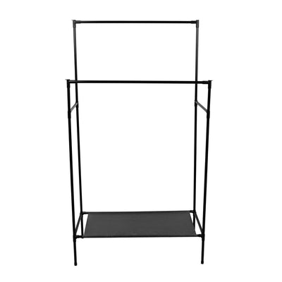 Kledingrek 80×43×147 cm – Zwart – Met Non-Woven Schap