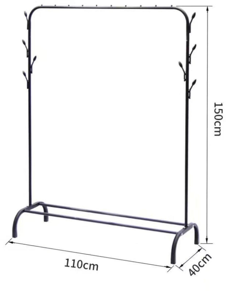Ceruzo Garderoberek – 110x40x150 cm – Metaal Zwart | Praktisch & Stijlvol
